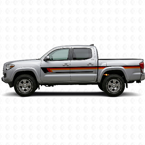 Calcomanía Vinilo de Tiras Triple para Puerta Lateral de Toyota Tacoma 2015-2023