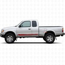 Calcomanía de vinilo con franjas curvas a cuadros para panel lateral de Toyota Tacoma 1995-2004_3