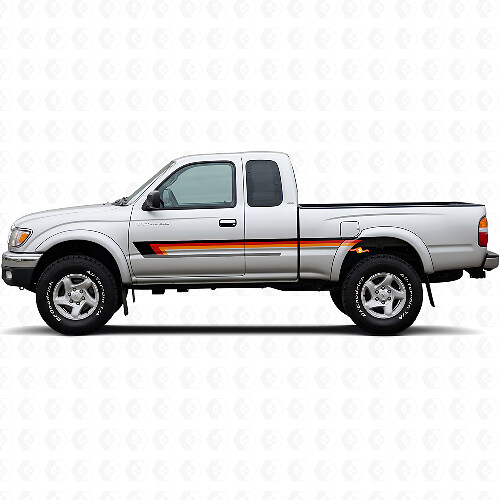 Adhesivo Vinilo de Tres Rayas para Puerta Lateral para Toyota Tacoma 1995-2004