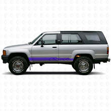 Calcomanía de vinilo para paneles laterales con franjas entrelazadas para Toyota 4Runner 1984-1989_2