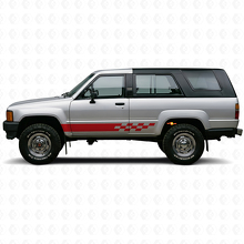 Calcomanía de Vinilo para Paneles Laterales con Rayas a Cuadros para Toyota 4Runner 1984-1989_3