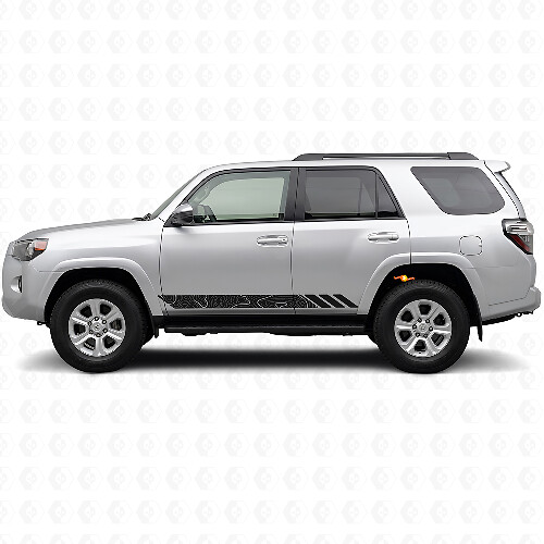 Calcomanía de Vinilo para Puertas con Rayas de Estilo Topográfico para Toyota 4Runner 2009-2024