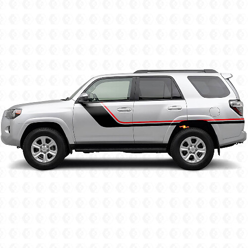 Kit de calcomanías laterales de rayas gemelas para Toyota 4Runner 2009-2024