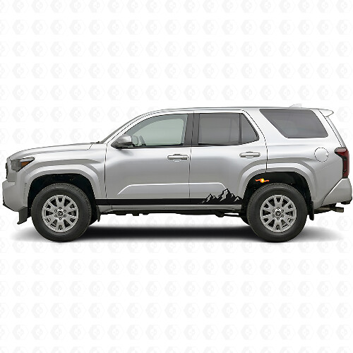 Vinilo Adhesivo para Paneles Laterales con Franjas Finas de Montañas para Toyota 4Runner 2024+ 1