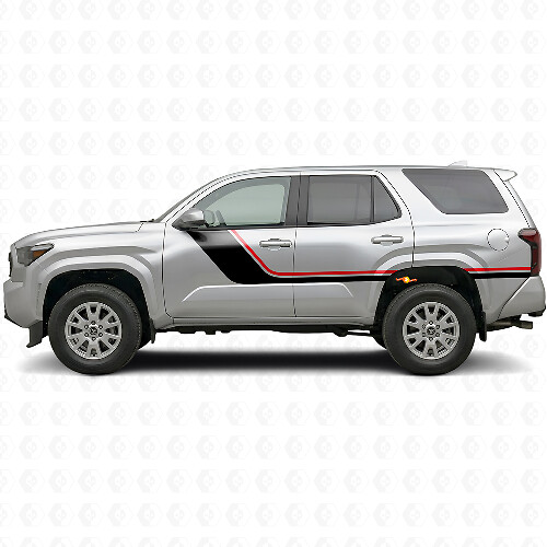 Kit de calcomanías laterales de vinilo con rayas gemelas para Toyota 4Runner 2024+