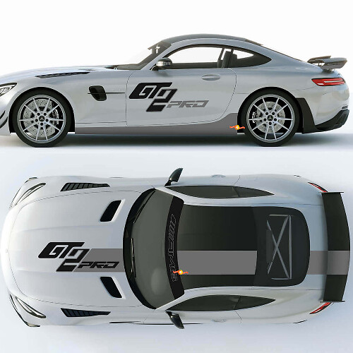 Kit de Calcomanías de Vinilo para Capó, Techo y Maletero Racing GT2 Pro para Mercedes AMG GT