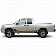 Kit de calcomanías de vinilo para paneles laterales con franjas gemelas para Toyota Tundra 1999-2006_2