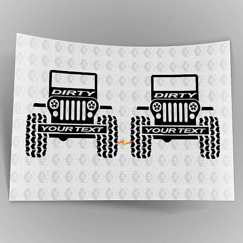 Juego de calcomanías de vinilo personalizadas estilo huella de neumático sucio para Jeep Wrangler