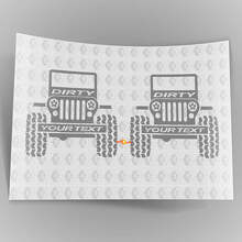 Juego de calcomanías de vinilo personalizadas estilo huella de neumático sucio para Jeep Wrangler_2