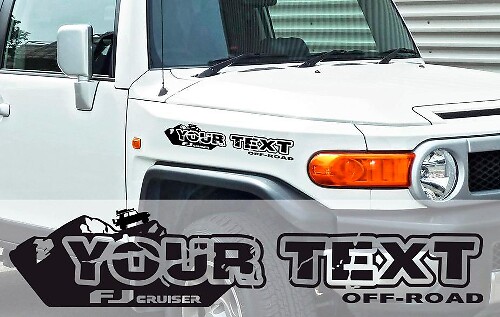 Pegatina adhesiva lateral de vinilo estilo montañas personalizado para Toyota FJ Cruiser