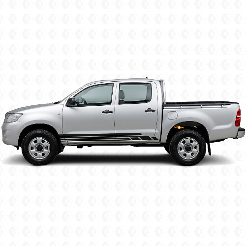 Kit de Calcomanías de Vinilo con Rayas Curvas para Paneles Laterales para Toyota Hilux 2004-2015