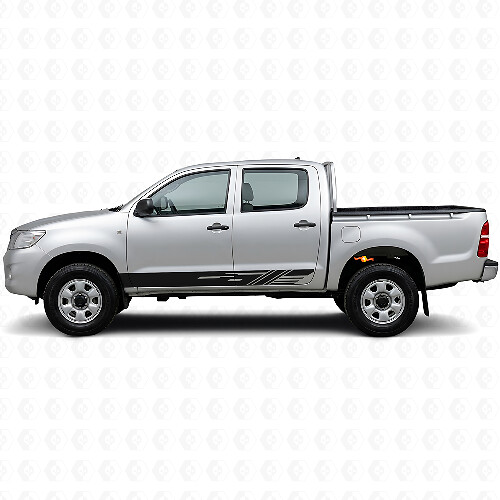 Calcomanía de vinilo decorada con franjas para paneles laterales Toyota Hilux 2004-2015 1