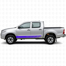 Calcomanía de vinilo decorada con franjas para paneles laterales Toyota Hilux 2004-2015 2