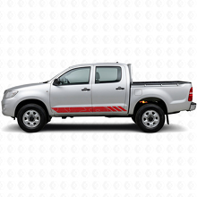 Calcomanía de vinilo de rayas estilo topográfico para puertas Toyota Hilux 2004-2015 3