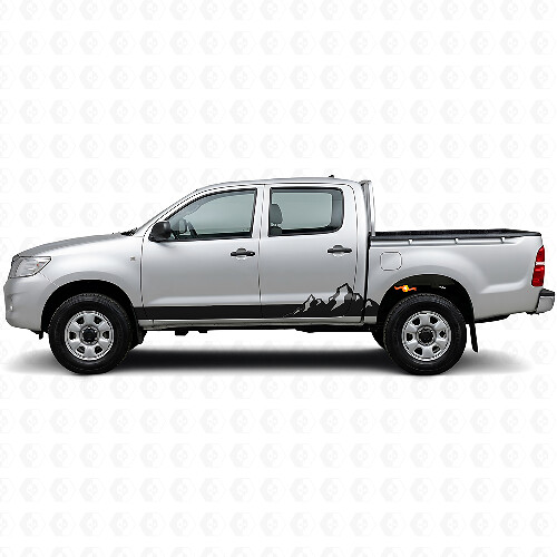 Vinilo de Tiras Finas de Montañas para Paneles Laterales de Toyota Hilux 2004-2015