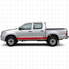Vinilo de franjas anchas con montañas para panel lateral de Toyota Hilux 2004-2015_3