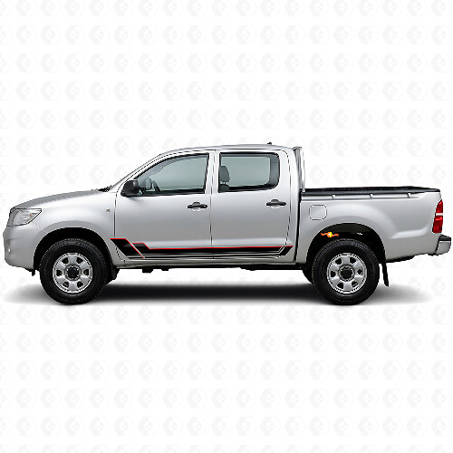 Kit de Calcomanías de Vinilo con Doble Raya para Panel de Rodadura para Toyota Hilux 2004-2015 1