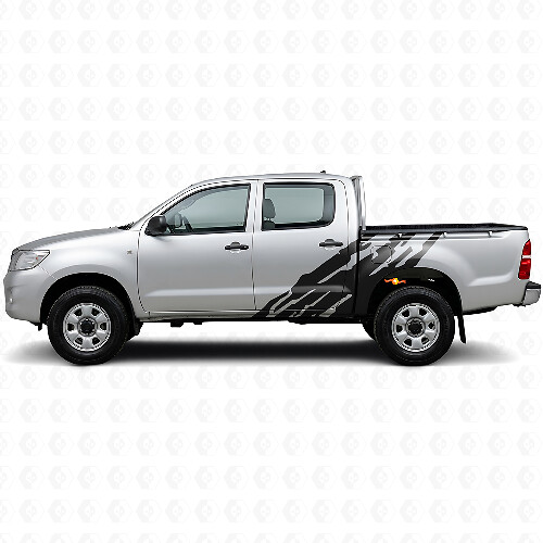 Calcomanía de vinilo lateral con gráfico de salpicaduras de barro para Toyota Hilux 2004-2015
