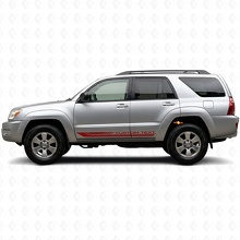 Calcomanía de vinilo con franjas curvas a cuadros para paneles laterales de Toyota 4Runner 2002-2009_3