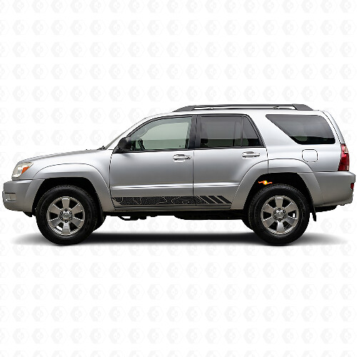 Calcomanía de Vinilo de Rayas en Estilo Topográfico para Puertas Toyota 4Runner 2002-2009