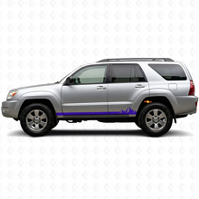 Calcomanía de vinilo de franjas delgadas con montaña para paneles laterales Toyota 4Runner 2002-2009_2
