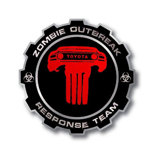 Vinilos Laterales de Equipo de Respuesta a Brote Zombie para Toyota FJ Cruiser