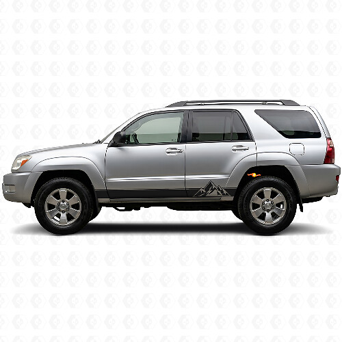 Vinilo de franjas anchas de montañas para panel lateral para Toyota 4Runner 2002-2009