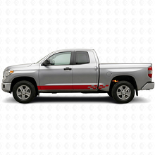 Calcomanía de vinilo con rayas a cuadros para el panel lateral de Toyota Tundra 2007-2021_3