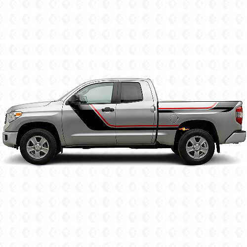 Kit de calcomanías de vinilo con franjas gemelas para puertas y laterales traseros para Toyota Tundra 2007-2021