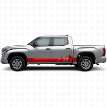 Calcomanía de Vinilo de Panel Lateral con Rayas Anchas y Montañas para Toyota Tundra 2022+ 3