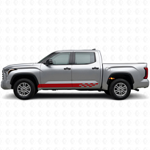 Calcomanía de vinilo con franjas a cuadros para el panel lateral de Toyota Tundra 2022+_3