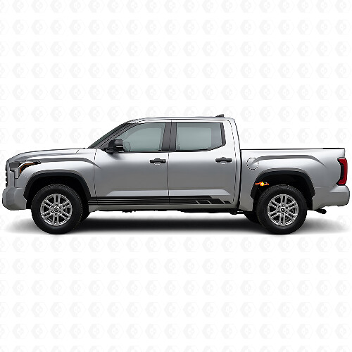 Kit de calcomanías de vinilo para paneles laterales con franjas curvas para Toyota Tundra 2022+