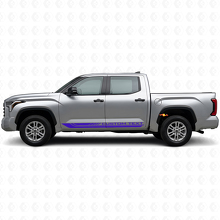 Calcomanía de vinilo para paneles laterales con rayas curvas a cuadros para Toyota Tundra 2022+ 2