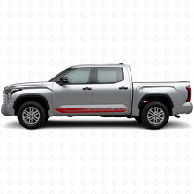 Calcomanía de vinilo para paneles laterales con rayas curvas a cuadros para Toyota Tundra 2022+ 3