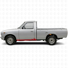Calcomanía de vinilo de franjas delgadas de montaña para panel de falda Toyota Hilux 1968-1972_3