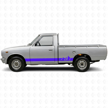 Vinilo adhesivo de panel lateral con franjas anchas de montaña para Toyota Hilux 1968-1972_2