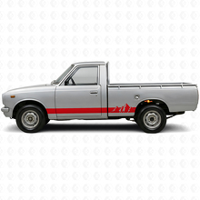 Vinilo adhesivo de panel lateral con franjas anchas de montaña para Toyota Hilux 1968-1972_3