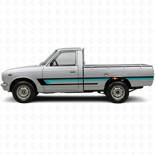 Calcomanía de vinilo de triple raya para la puerta lateral de Toyota Hilux 1968-1972_2
