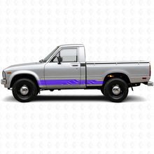 Calcomanía de vinilo para panel lateral con rayas entrelazadas para Toyota Hilux 1978-1983_2