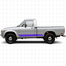 Calcomanía de vinilo con rayas de estilo topográfico para puertas Toyota Hilux 1978-1983_2