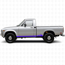 Calcomanía Vinilo Panel Lateral con Rayas Finas de Montañas para Toyota Hilux 1978-1983_2