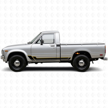 Kit de Vinilo de Tiras Gemelas para Paneles Laterales para Toyota Hilux 1978-1983_2