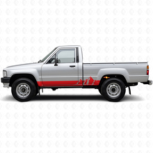Pegatinas de vinilo de franjas anchas de montañas para paneles laterales de Toyota Hilux 1983-1988_3