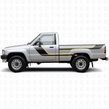 Kit de adhesivos vinílicos de rayas dobles para puerta y parte trasera lateral para Toyota Hilux 1983-1988_2