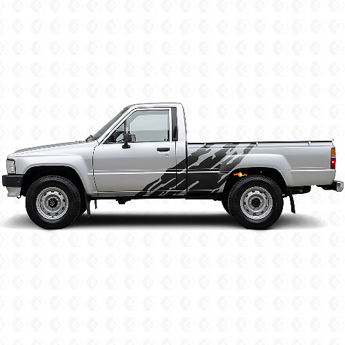 Calcomanía gráfica de salpicaduras de barro lateral de vinilo para Toyota Hilux 1983-1988