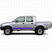 Kit de Calcomanías de Vinilo para Paneles Laterales con Rayas Curvas para Toyota Hilux 1988-1997_2