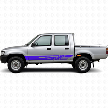 Calcomanía de vinilo con franjas decoradas para paneles laterales Toyota Hilux 1988-1997_2