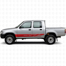Calcomanía de vinilo con franjas decoradas para paneles laterales Toyota Hilux 1988-1997_3