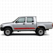 Calcomanía de vinilo con rayas estilo topográfico para puertas Toyota Hilux 1988-1997 3