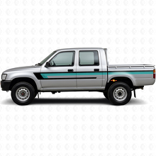 Vinilo decorativo de triple franja para la puerta lateral de Toyota Hilux 1988-1997_2